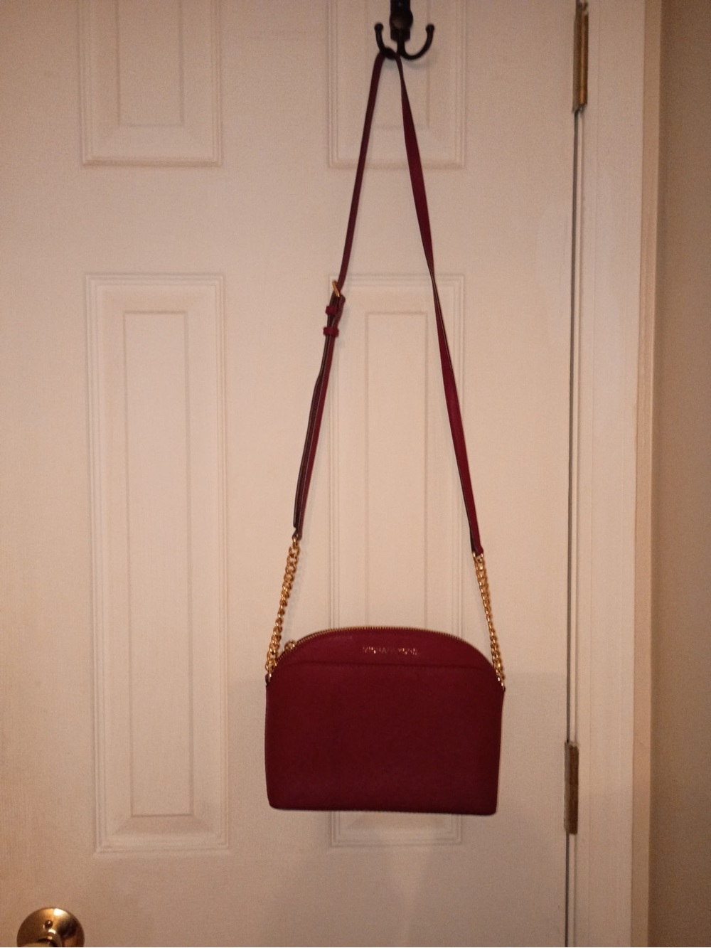 Michael Kors Pink Crossbody with Gold Chain Strap